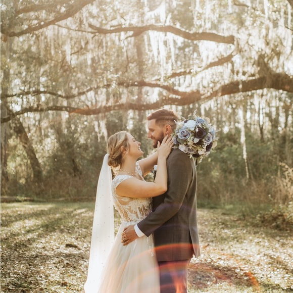 A-line wedding dress with tulle - Picture 3 of 4